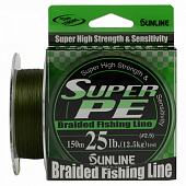 Плетёный шнур Sunline SUPER PE DARK GREEN 150m #1 10lb 4.5kg