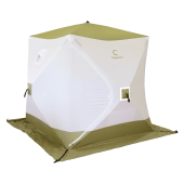 Палатка зимняя куб СЛЕДОПЫТ 1,8 х1,8 м, Oxford 210D PU 1000, оливаTW-30