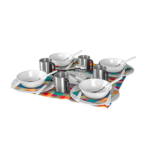 Набор для пикника на 4 персоны LUXE HS-425(4)BG Helios,